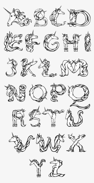 As A Companion To The Font, The Unicorn-pegasus Initials - Drawing