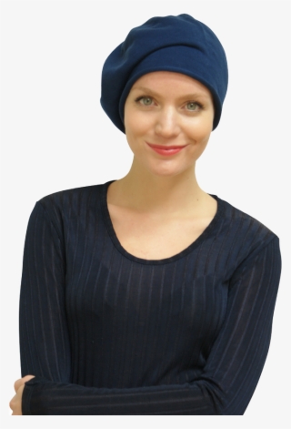 Cool Blue Chemo Beret For The Summer - Girl
