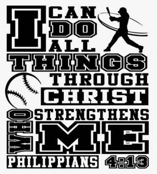 I Can Do All Things Baseball - Poster