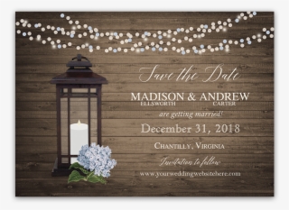 Rustic Chic Lantern Wedding Save The Date Cards - Save The Date For Engagement