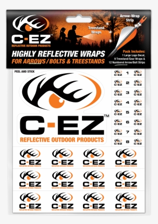 C-ez Orange Numbered Highly Reflective Arrow & Treestand - C-ez Reflective Outdoor Products Reflective Arrow Wraps