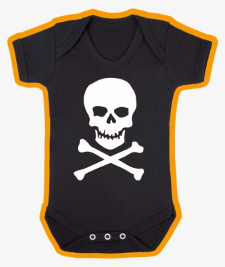 Skull Crossbones Baby Vest 2457 P - Skull