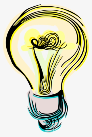 Vector Illustration Of Electric Light Bulb Symbol Of - Illustration
