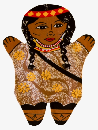Native American Woman Hand Puppet Front - Illustration