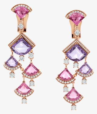 Divas' Dream Earrings Earrings Rose Gold Pink - Earring