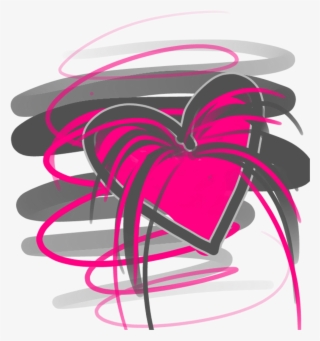 #doodle #scribbles #drawing #love #heart #hotpink #pink - Illustration