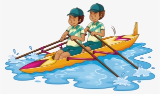 Banner Royalty Free Download Kayaking Clipart Recreation - 卡通 划船