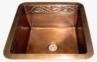 Custom Copper Inner Repoussé Sink - Bathroom Sink