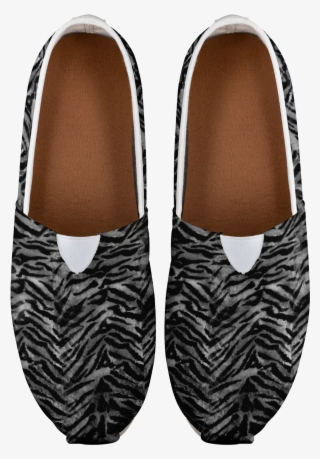 Maki Stunning Gray Tiger Stripe Women's Comfy Flats - Slip-on Shoe