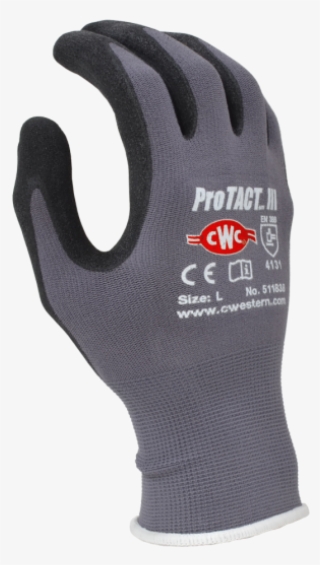 Cwc Protact Iii Micro-foam Nitrile Coated Gloves, Large - Hand