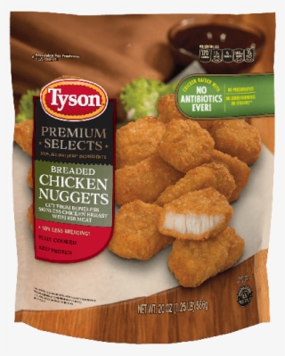 Tyson Fully Cooked Premium Selects Breaded Chicken - Tyson Premium Chicken Nuggets