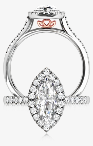 Previous - Next - Pear Halo Diamond Ring