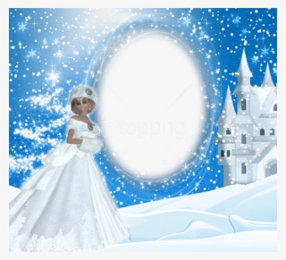 Free Png Winter Snow Lady Png Frame Background Best - Winter Photo Frames