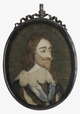 embroidered miniature of king charles i ca - charles