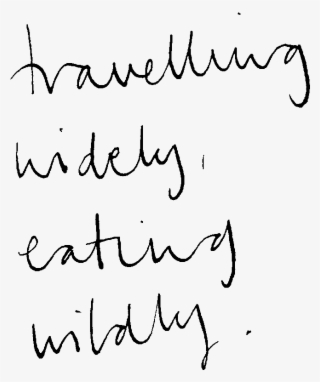Travelling Widely, Eating Wildly - Calligraphy