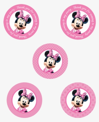 Week Ribbon Mouse Red Minnie Free Png Hq Clipart - Minnie Mouse In A Circle Pink