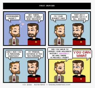 Indie Rock Pete, Commander Riker, Star Trek - Cartoon