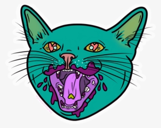 Hissingcatsticker - - Cat Yawns