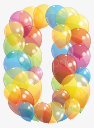 Free Png Download Transparent Zero Number Of Balloons - Balloon Number Png