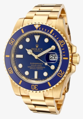 Rolex Transparent Image - Rolex Submariner Gold Blue