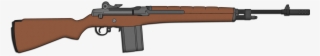 gun clipart musket - m14 rifle 2d