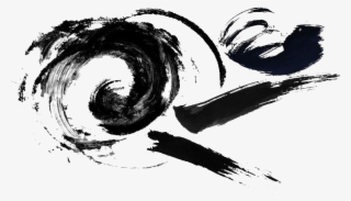 Brush Drawing Ink - Chinese Ink Style Circle Png