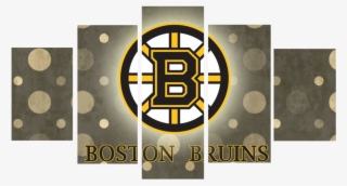 Hockey Logo 5 Piece Canvas - Boston Bruins