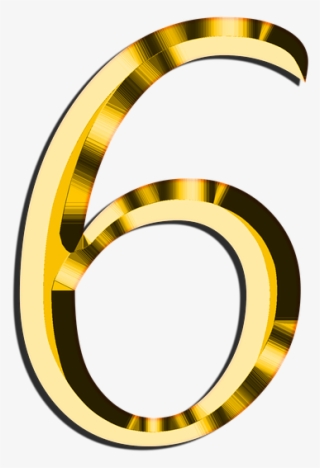 Pay, 6, School, Training, Leave, Read, Know, Gold - Number 6 Gold Png
