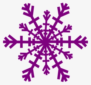 Vector Purple Frame With Snowflakes Clipart Vector - Purple Snowflake