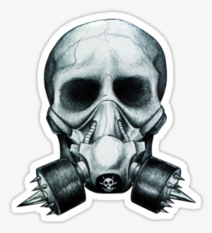 Skull - Skull Gas Mask Drawing