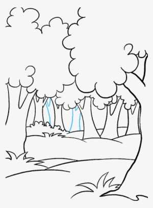 How To Draw A Cartoon Forest In A Few Easy Steps - Easy To Draw Forest