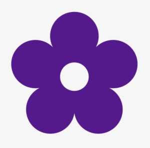 Dark Clipart Purple Heart - Purple Flower Clipart
