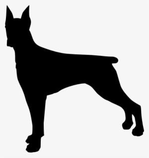 Doberman Dog Silhouette Clip Art - Dog Silhouette Png