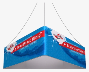 The Brandstand Blimp Trio 8ft X 48in Hanging Banner - 12ft X 24in Blimp Trio Hanging Tension Fabric Banners