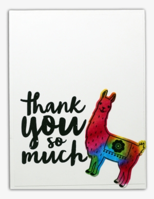 Tie Dyed Llamas By Understand Blue - Thankful Florist Thank You Card, Purple