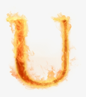 Free Photo Editing Effects - Burning Letter U Png