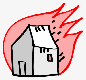 Solea's Burning House Graphic Royalty Free Stock - Burning House Clipart