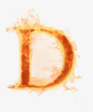 Burning Letter D - Letter D Fire Png