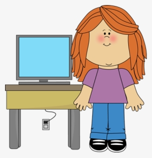 Computer Clipart For Kid Png - Classroom Computer Clipart