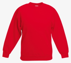 Red Sweatshirt - Red Long Sleeve Shirt Front And Back