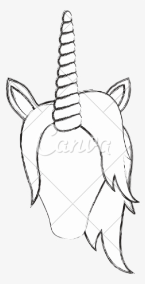 Unicorn Drawing Front Face - Draw A Unicorn Horn Front