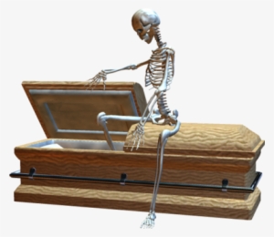 Coffin, Png, And Skeleton Image - Skeleton In Coffin Png