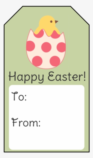 Happy Easter Chick Gift Tag - Gift