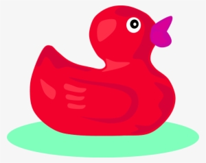 Rubber - Red Rubber Duck Clip Art