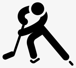 Ice Hockey Player Silhouette - Ice Hockey Icon Transparent