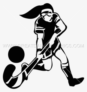 Image Black And White Library Girl Silhouette At Getdrawings - Black And White Field Hockey