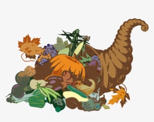 Clipart Thanksgiving Banner - Cornucopia Clip Art