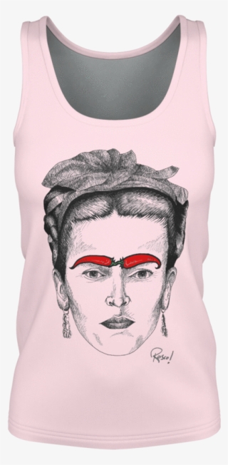 'frida Kahlo With Chilli Eyebrows' Tank Top Sj - Active Tank