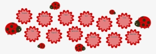 Picture Of Ladybugs Flowers Birthday Banner For Class