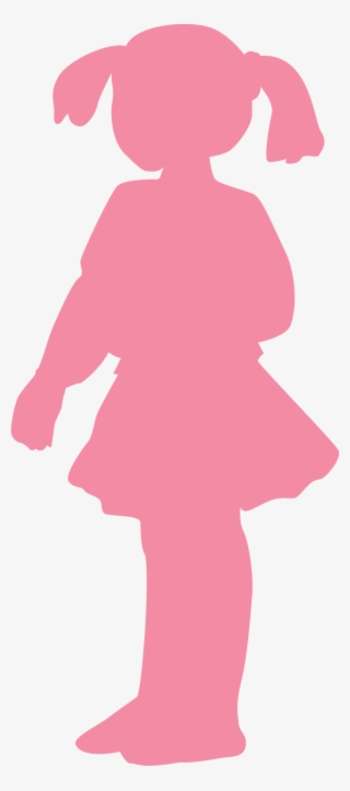 Girl Silhouette - Pink Girl Silhouette Png
